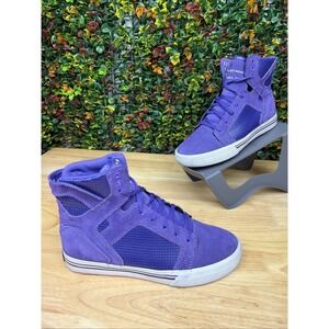 Supra Footwear Muska 001 High Tops Suede Sneakers Shoe Purple Women 6 Youth 4.5Y